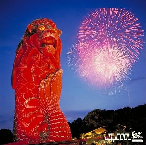 新加坡著名的鱼尾狮公园