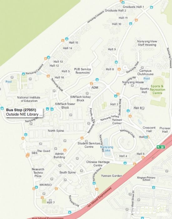 新加坡南洋理工大学地图